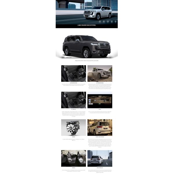 Toyota Land Cruiser ZX Display Audio Plus JBL Sound Electric Moonroof Digital Inner Mirror Side Visor Dash Cam Panoramic View Monitor Power Back Door