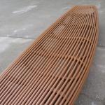 Wearproof Shopping Mall OHSAS18001 Patio Steel Bench