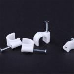 Concrete Cable Clip Nails White Nail-In Cable Clips High Carbon Steel