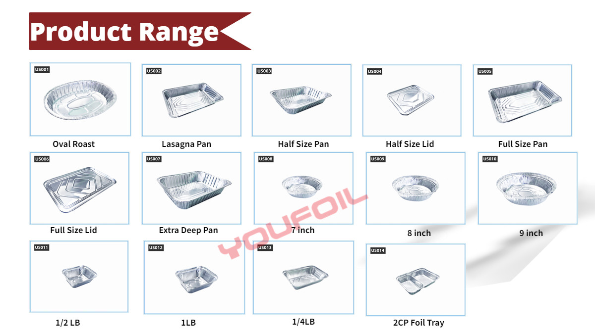 Takeout Multiple Cavities Disposable Aluminum Foil Pan Insulation Preservation