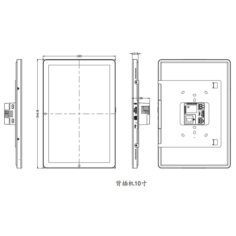 Wall Mounted 10.1 Inch Android Smart Home Tablet With LED For Smart Doorplates