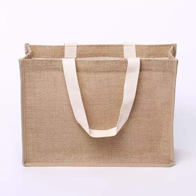 Burlap Jute Reusable Shopping Bag
