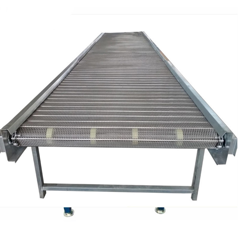 Stainless Steel Perforated Chain Link Chip Conveyor Hinged Scrap Conveyor Belts