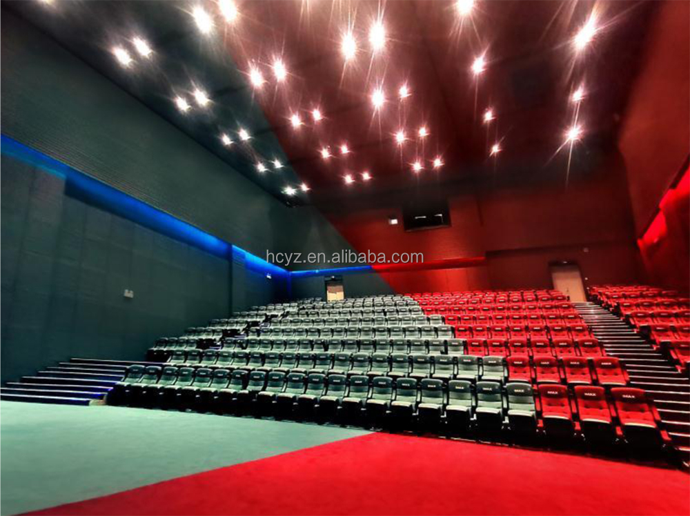 Office Building Theater Seating Durable Fabric Cover and Wooden Frame for Experience