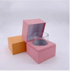 China Rigid Cardboard Candle Packaging Box Vanishing Pink Printing FSC wholesale