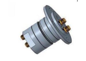China Alu Alloy Dual Channel Radio Frequency Rotary Joint 30rpm Low Insertion Loss wholesale