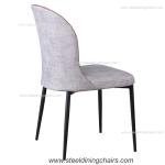 Hotel Home Fabric Covers 50cm 56cm Steel Frame Dining Chairs