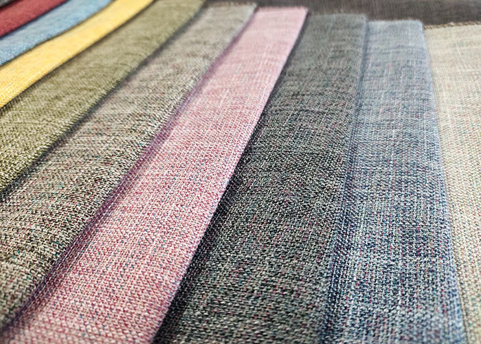 Dyed Polyester Woven Fabric 260gsm Plain Grey Upholstery Textile