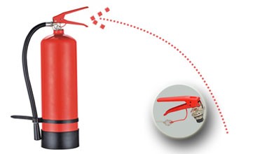 Red Handle Fire Extinguisher Valve Brass Body Chromed With Hanger Loop