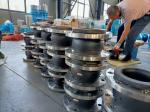 Pump Flanged Expansion Bellows Rubber Round ANSI DN100 Stainless Steel