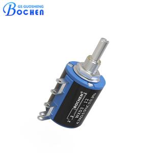 China 16mm Shaft 5 Turns 100k Multi Turn Potentiometer High Accuracy 1W WXD3-12 wholesale