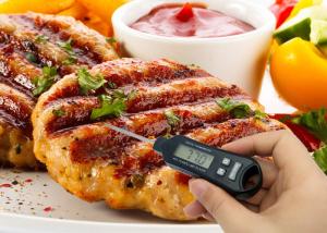 China Curved Design Handle Fast Read Digital Thermometer Instant Grill Thermometer wholesale