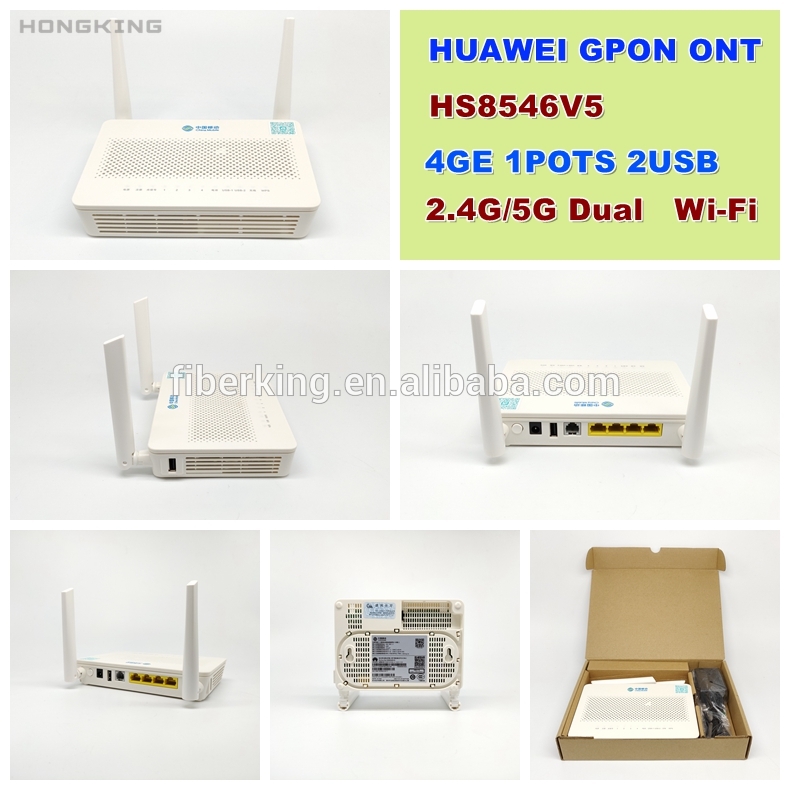 FTTH XPON Dual mode Wireless AC 2.4g/5g 4GE dual Wi-Fi ONT ONU GPON huawei HS8546V5