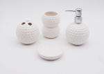 Hand Painted Ceramic Golf Bathroom Accessories Sets Sanitary Ware Solid White