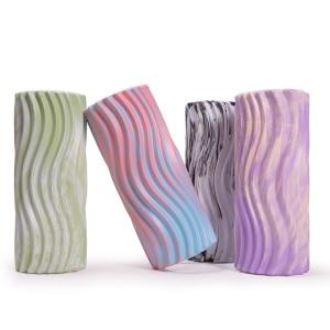 China Pilates Massage Yoga Foam Rollers Water Ripple 18 Inch Yoga Column Roller wholesale