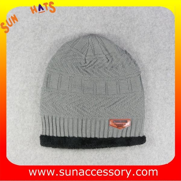AK17018 Sun Accessory advertising winter knitted beanie hats for mens,Logo can be added