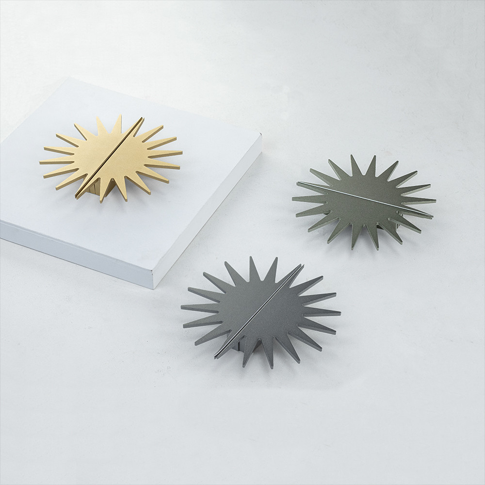 OEM Sun Flower Black Cabinet Handles Customize 12cm For Furniture Door