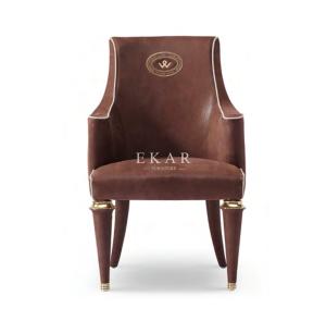 China Leather Contemporary Upholstered Dining Room Chair W002D5B wholesale