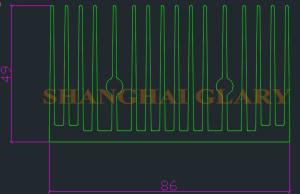 China GLR-CHS-004 86mm aluminum heat sink profiles wholesale