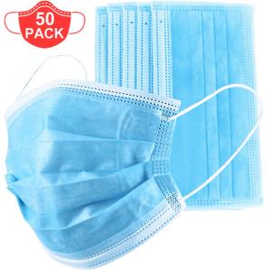 China Anti Dust Blue Disposable Dust Mouth Mask / Non Woven Fabrics 3 Layer Face Mask wholesale