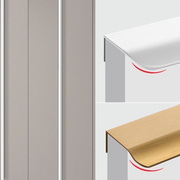 1000mm Aluminum Hidden Pull Handles For Cabinet Wardrobe Accessories