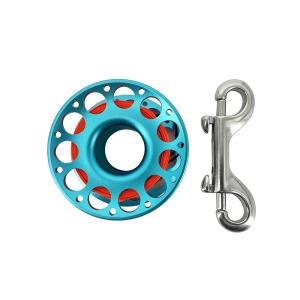 China Aluminum finger reel with flat rope and rotatable gravity wholesale