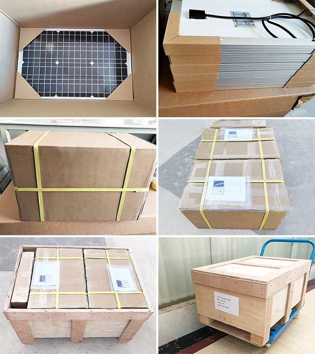 MC4 Connector Monocrystalline Silicon Solar Panels 30 Watt 36V Energy Saving