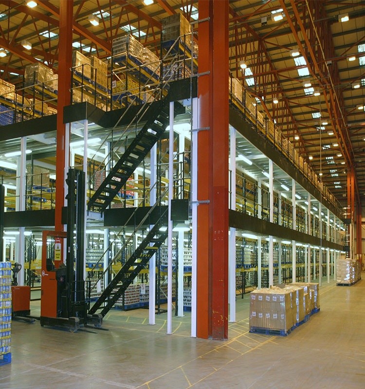 Long Span Warehouse Rack And Shelf Cold Rolled Steel Column H Beam Platform
