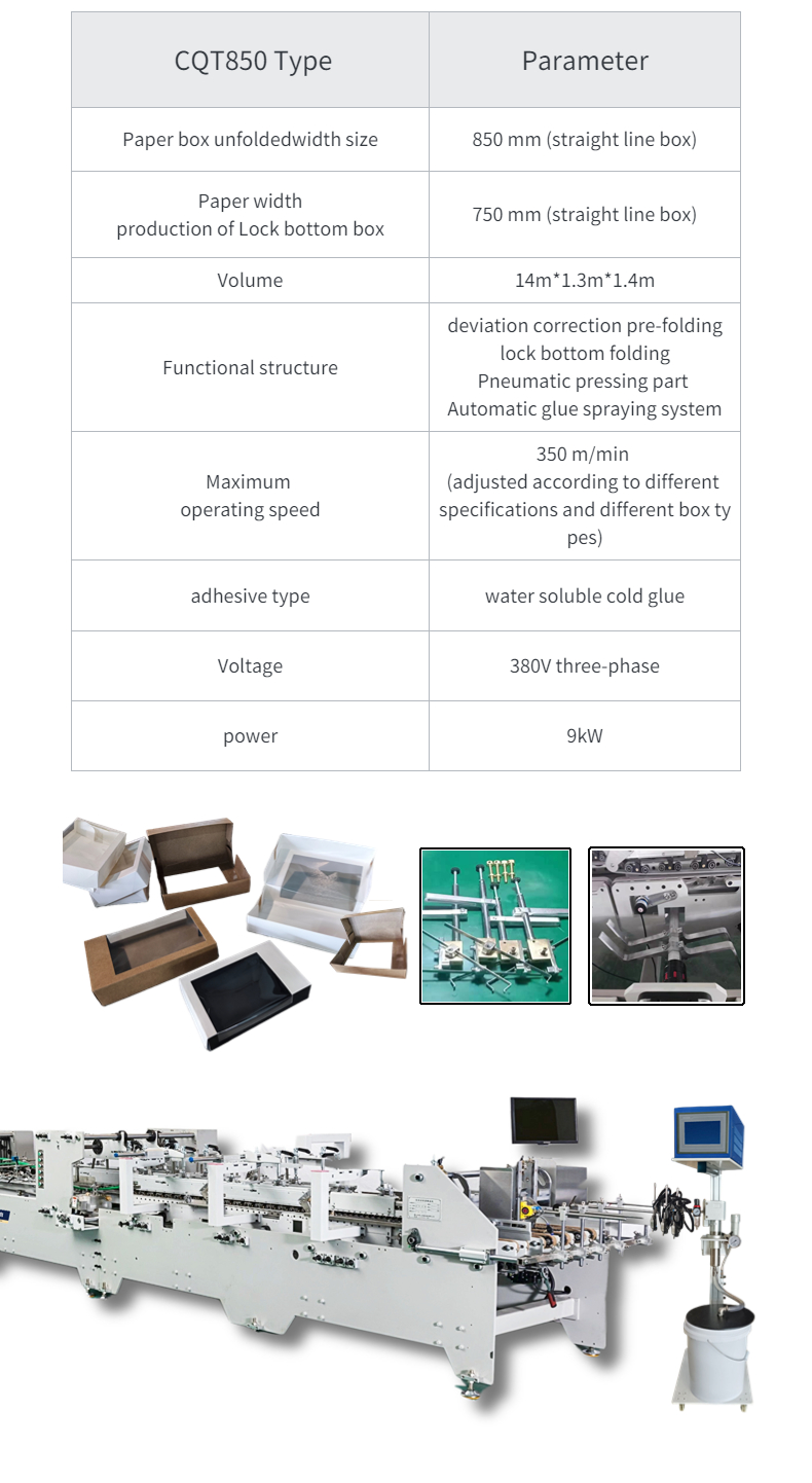 Feeding Paper Automatic Folder Gluing Machine for Corrugated Carton Cardboard Box