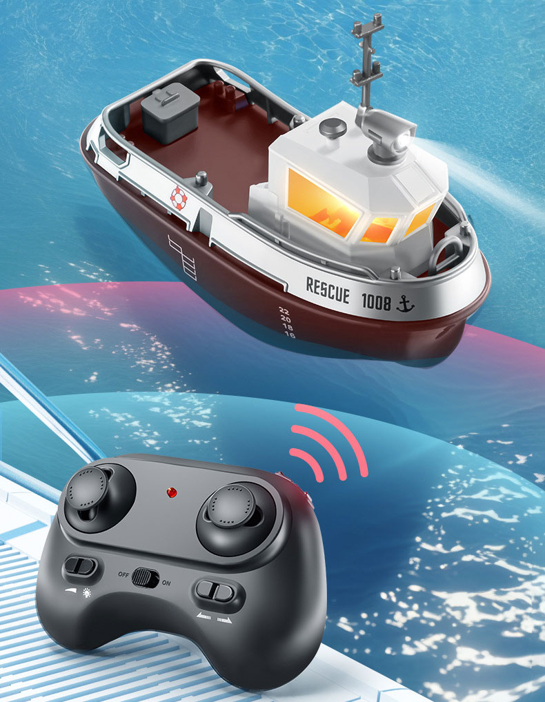 2 CHANNELS Control Channels Remote Control Ship for Kids Electric Charging Toy Ship