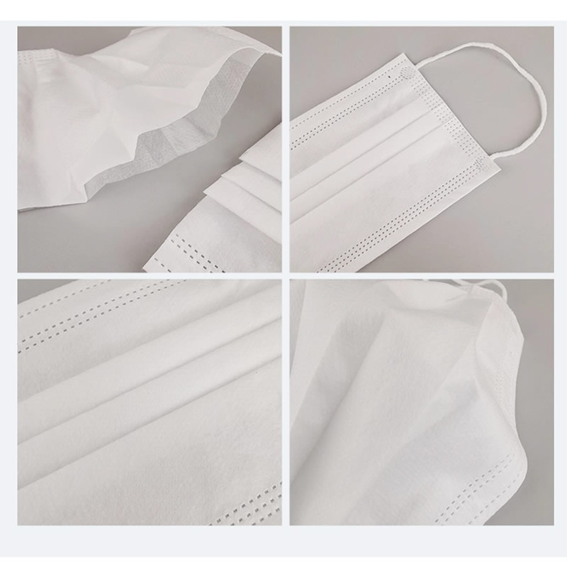 Face Masks 3-Ply Nonwoven Disposable Elastic Mouth Anti-virus None Civilian Face Mask 