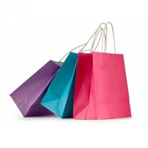 China Biodegradable Printed Kraft Paper Bags Plastic / Water Resistant Coatings Available wholesale