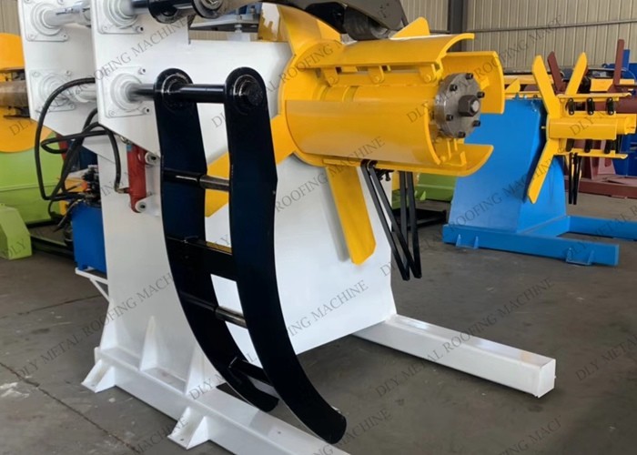 Hydraulic 5T Metal Decoiler Machine 3KW Coil Decoiler Auto Control