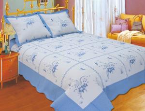 China Durable Embroidery Cotton Quilt Sets , Designer Quilt Covers With ISO9001 Certification wholesale