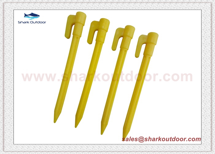 Environment-friendly safety plastic tent peg for softer ground 6 in.