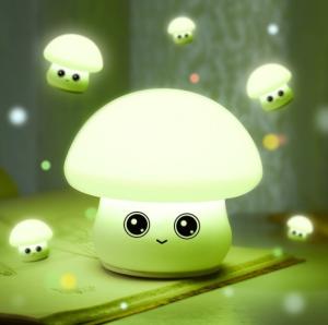 China Mushroom Silicone Night Lights USB Smart Bedroom Bedside Eye Care Small Touch Table Lamps wholesale
