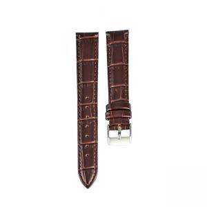 China Bamboo 16mm Brown Leather Watch Strap RoHS Wrist Watch Leather Belt wholesale