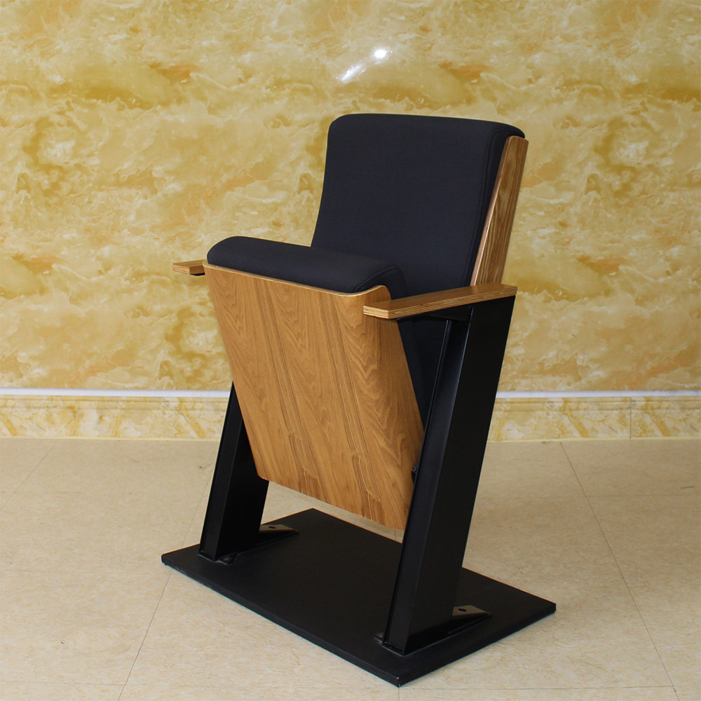 ISO9001 Black Movie Theater Folding Cinema Seats Chairs Hypoallergenic Removable