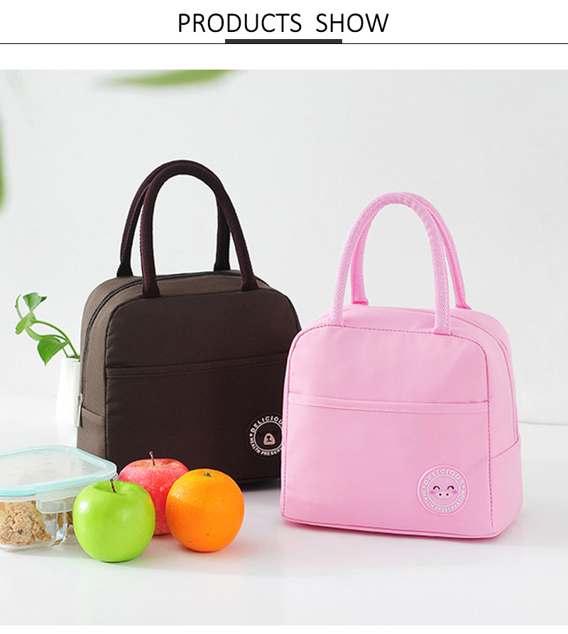 Adult Aluminium Foil 600D Polyester Insulated Lunch Cooler Bags