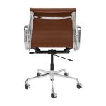 Chrome Aluminium Frame Ribbed Office Chair Brown Color Gross Weight 18.3 Kg
