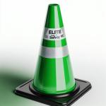 Elite Green Safety PVC Traffic Cone Marking Road Hazardous Areas Enhanced