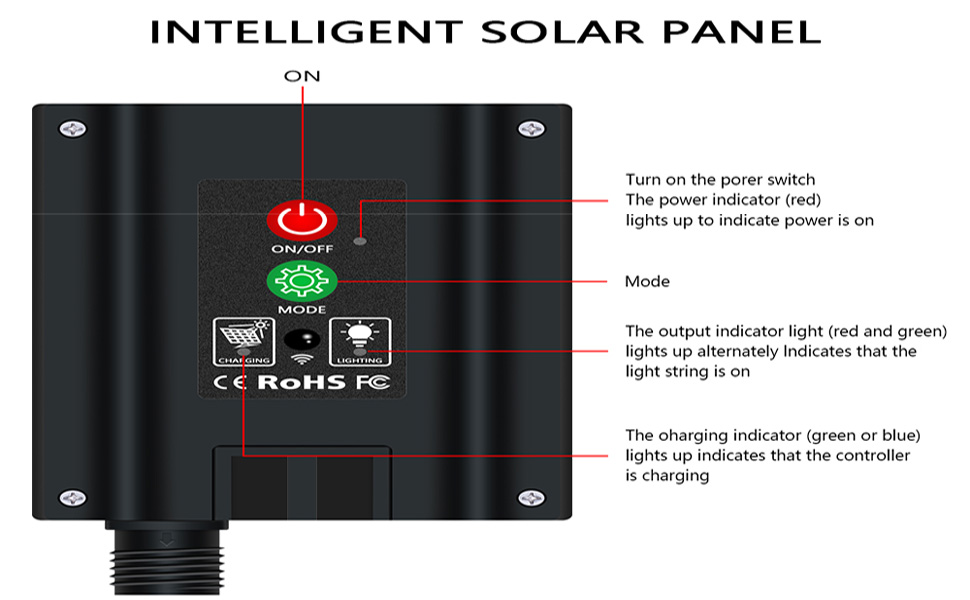 8 Mode Solar Strip Lights outdoor 3500K IP68 Water Resistant With Remote Control