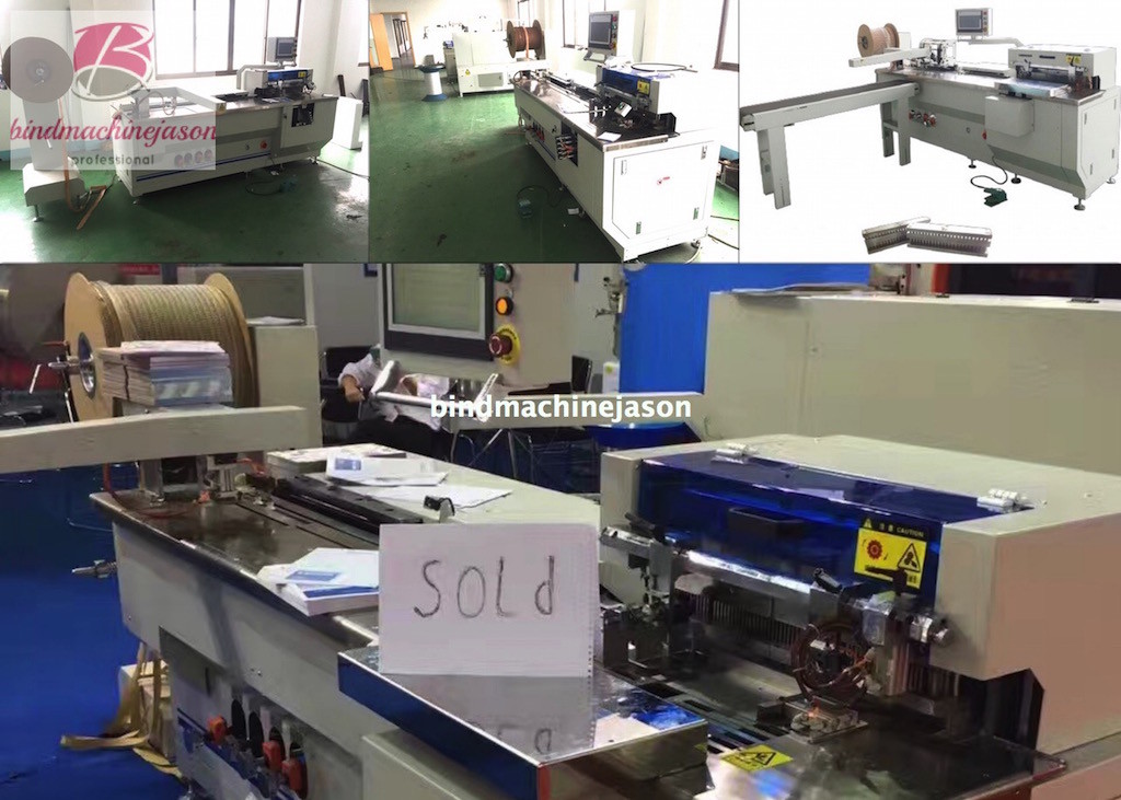 Double wire inserting machine inline hole punching function PBW580 for notebook