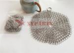Glass Cup Cleaner Metal Stainless Steel Chain Mail Scrubber Ring Mesh