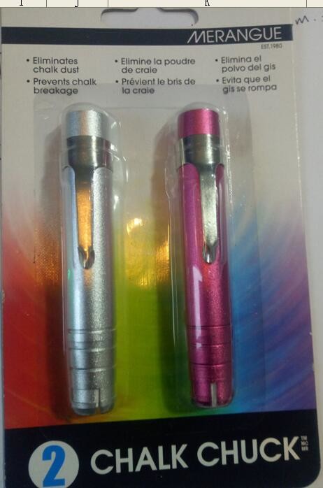 2 Pieces Of Blister Card Package Pen Styple Aluminum Alloy Chalk Holder