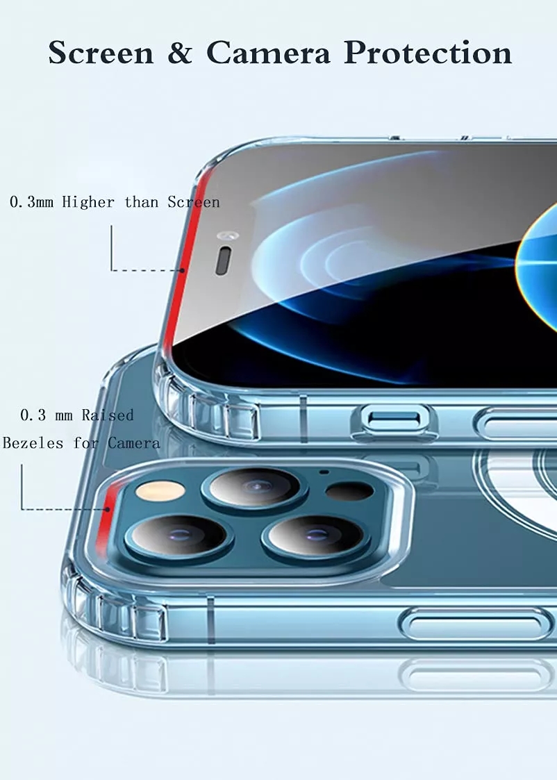 Universal Transparent Mobile Phone Cases Shockproof Magnetic Clear Phones Cover For Iphone Xr 11 12 13 14 Phone Case