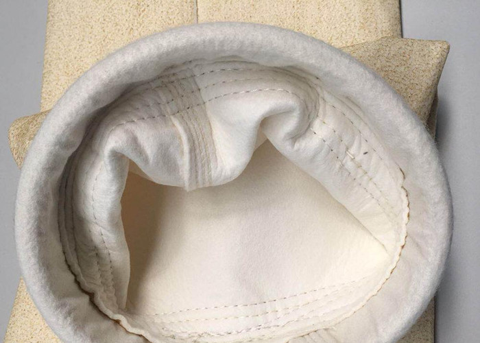 Non Woven Nomex / Aramid Filter Bag Industrial Dust Bag Abrasion Resistance