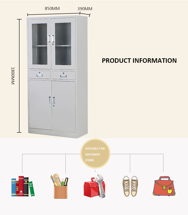 Streamline Office Data Management with this Metal Filing Cabinet and Storage Rack