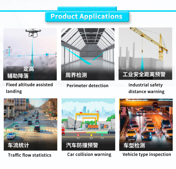 High- UNIVO UBJG-02Y 0.1-180m Lidar Position Sensor for Accurate Distance Measurement
