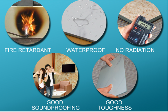 Waterproof 4.5mm Fireproof Fiber Cement Board Uv Coating Surface Eco Friendly